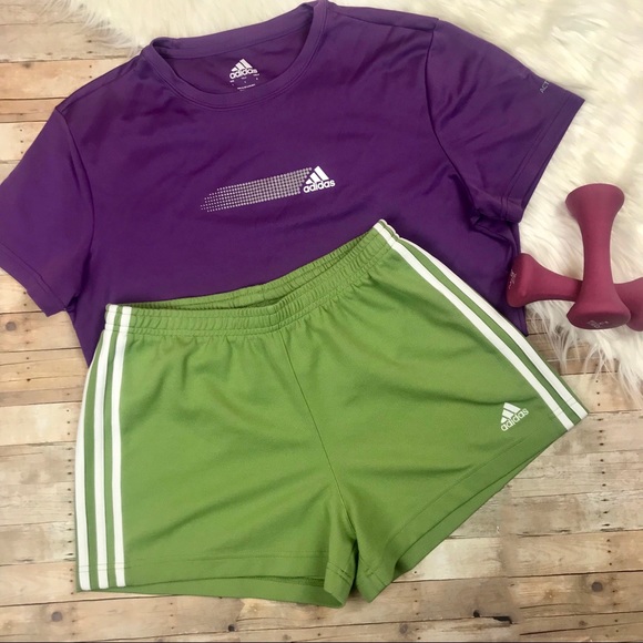 Adidas Retro Work Out Lounge Shorts Green Small - Picture 2 of 6